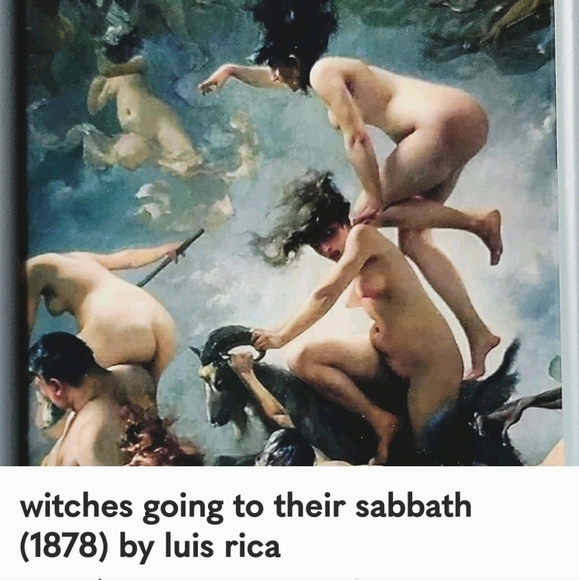 3/$15 Art Print in frame witches going to their sabbath (1878) by luis rica - Picture 2 of 7